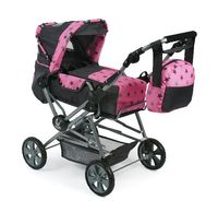 Luxe grote poppenwagen Road Star - Stars Grijs - thumbnail