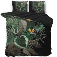 Sleeptime Botanica Dark Leaves Dekbedovertrek Groen-Lits-jumeaux (240 x 200/220 cm)