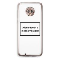 Alone: Motorola Moto G6 Transparant Hoesje