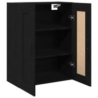 Wandkast Zwart eiken 69.5 x 34 x 90 cm Bewerkt hout