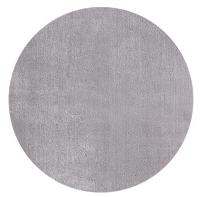 Karpet24 Loft - Luxe, Fluweelzacht Effen Vloerkleed in Grijs, Modern & Stijlvol-Ø 160 cm rond