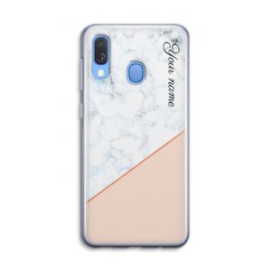 Marmer in stijl: Samsung Galaxy A40 Transparant Hoesje