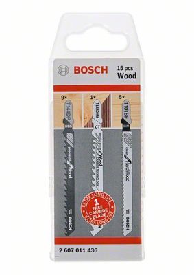 Bosch Accessoires Set Decoupeerzagen voor hout | 15 stuks - 2607011436