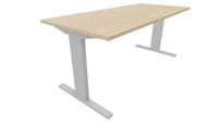 Recht bureau - 200 x 90 cm - Alu - Eiken licht