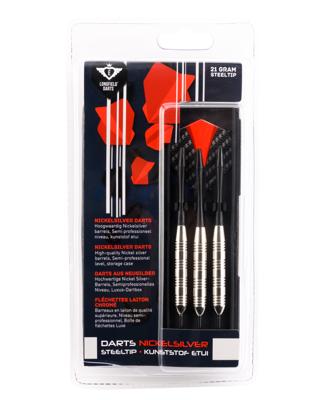 Longfield nickel silver darts op blister - 21 gram