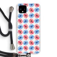 Klaproosjes: Pixel 4 XL Transparant Hoesje met koord