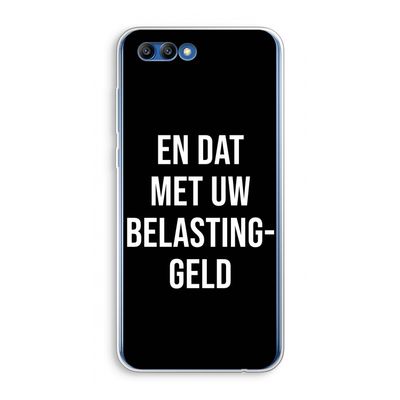 Belastinggeld - Zwart: Honor 10 Transparant Hoesje