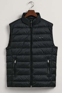 GANT Regular Fit Gewatteerd vest zwart, Effen