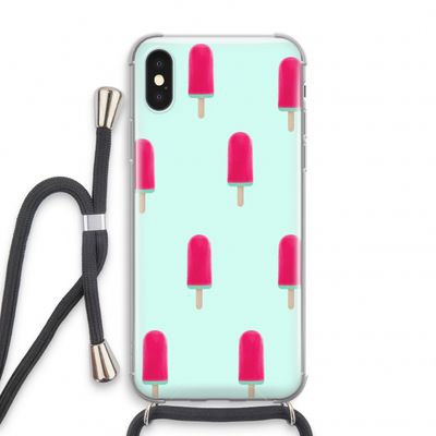 Waterijsje: iPhone X Transparant Hoesje met koord