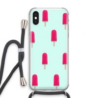 Waterijsje: iPhone X Transparant Hoesje met koord