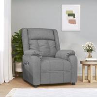 Fauteuil elektrisch verstelbaar stof lichtgrijs