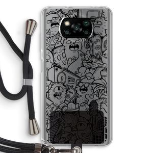 Vexx Black City : Xiaomi Poco X3 NFC Transparant Hoesje met koord