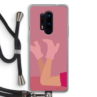 Pink boots: OnePlus 8 Pro Transparant Hoesje met koord