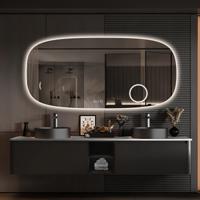Badkamerspiegel SaniClear Shave | 160x75 cm | Vergrootglas | Indirecte verlichting | Touch button | Met spiegelverwarming
