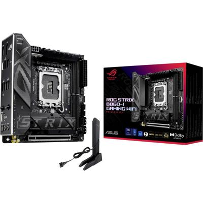 Asus ROG STRIX B860-I GAMING WIFI Moederbord Socket Intel LGA 1851 Vormfactor Mini-ITX Moederbord chipset Intel® B860