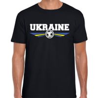 Oekraine / Ukraine landen / voetbal t-shirt zwart heren - thumbnail