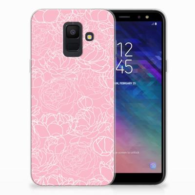 Samsung Galaxy A6 (2018) | TPU Case | White Flowers