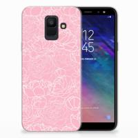 Samsung Galaxy A6 (2018) | TPU Case | White Flowers
