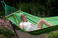 Hangmatset 2 Persoons Easy & Lazy Joyful - Colombiaanse, Spreidstang - Groen - 150 kg - Tropilex