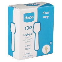 Depa Biodore ijslepeltje hout fsc 95mm in zichtdoosje (100 stuks)