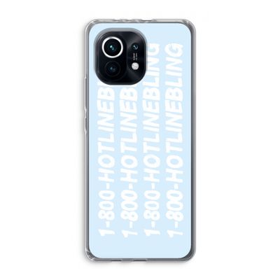 Hotline bling blue: Xiaomi Mi 11 Transparant Hoesje