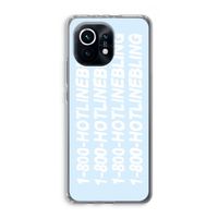 Hotline bling blue: Xiaomi Mi 11 Transparant Hoesje