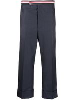 Thom Browne pantalon court à bande RWB - Bleu - thumbnail