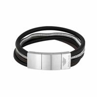 Police PJ26551BSS.01 Leer 19-21 cm Heren armband