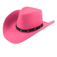 Cowboyhoed Wichita - roze - dames/heren - 59 cm - western/explores thema