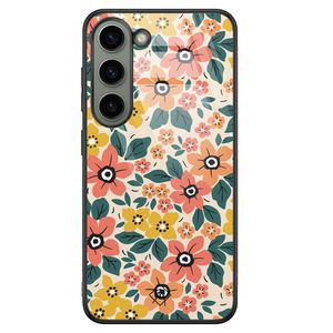 Samsung Galaxy S23 glazen hardcase - Blossom