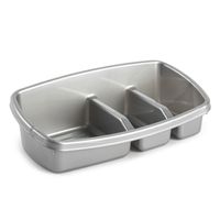 Keuken spons/doekjes houder 26 x 14 cm zilver Keuken spons/doekjes houder 26 x 14 cm zilver