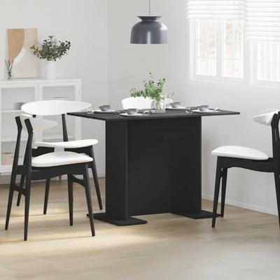Eettafel Zwart 110 x 60 x 75 cm Bewerkt hout