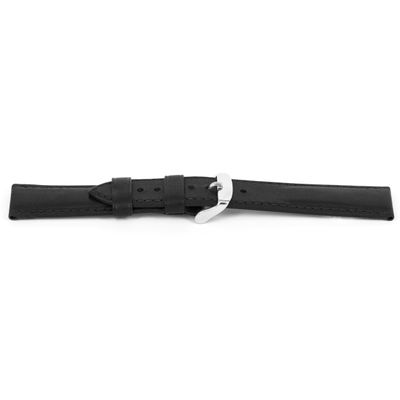 Horlogeband Universeel H142 Leder Zwart 22mm