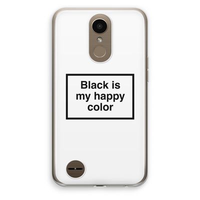 Black is my happy color: LG K10 (2017) Transparant Hoesje