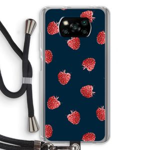 Framboosjes: Xiaomi Poco X3 NFC Transparant Hoesje met koord
