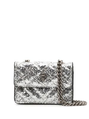 Kurt Geiger London portefeuille métallisé Kensington à bride en chaîne - Argent