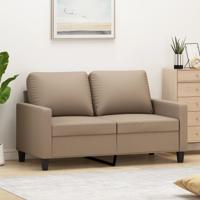 Tweezitsbank 120 cm kunstleer cappuccinokleurig