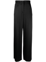 Giorgio Armani pantalon en soie à coupe ample - Noir Giorgio Armani pantalon en soie à coupe ample - Noir