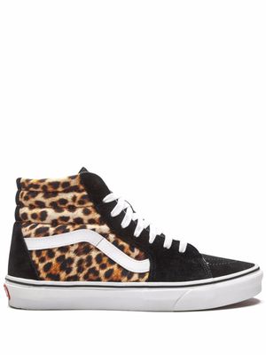 Vans baskets montantes Sk8 à motif léopard - Noir