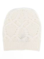 Lorena Antoniazzi bonnet en maille torsadée - Blanc