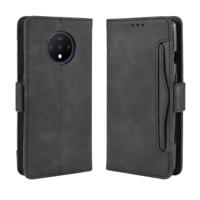 Voor OnePlus 7T portemonnee stijl huid voelen kalf patroon lederen draagtas met aparte kaartsleuf (zwart)