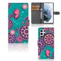 Samsung Galaxy S22 Ultra Hoesje Cirkels en Vlinders