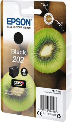 Epson inktcartridge 202, 250 pagina&apos;s, OEM C13T02E14010, zwart