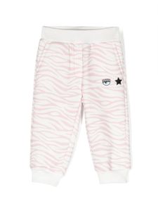 Chiara Ferragni Kids pantalon à imprimé animalier - Rose