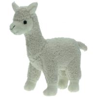 Pluche knuffel dieren Alpaca - 20 cm - wit - Speelgoed knuffels - Cadeau voor jongens/meisjes