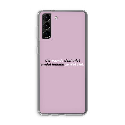 uw waarde daalt niet: Samsung Galaxy S21 Plus Transparant Hoesje