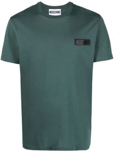 Moschino logo-appliqué cotton T-shirt - Vert