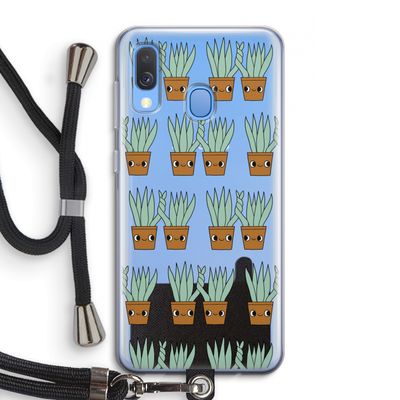 Sansevieria: Samsung Galaxy A40 Transparant Hoesje met koord