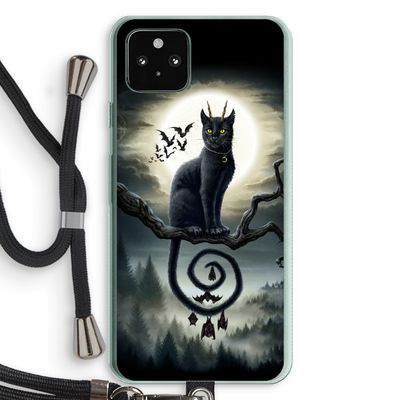 Moonlight Companions: Pixel 5a 5G Transparant Hoesje met koord