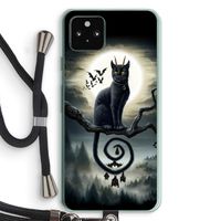 Moonlight Companions: Pixel 5a 5G Transparant Hoesje met koord
